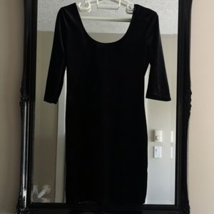Little Black Velvet Dress